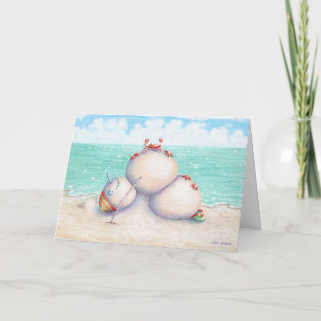 Festividades Cartão de Natal Tropical Yoga (Frente)