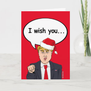 Festividades Cartão de Natal Trump - Desejo-lhe o Natal America