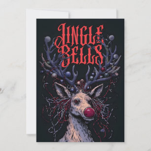 Festividades Cartão de Natal Único De Rock E Roll Escuro