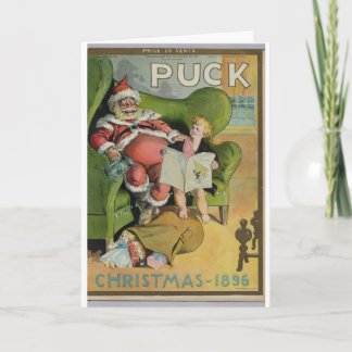 Festividades Cartão de Natal Usando Capa da Revista Puck