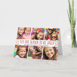 Festividades Cartão de Natal Várias Fotografias Feriado de Joll