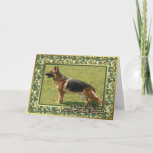 Festividades Cartão de Natal Vazio de Cão german shepherd