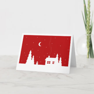 Festividades Cartão de Natal vermelho