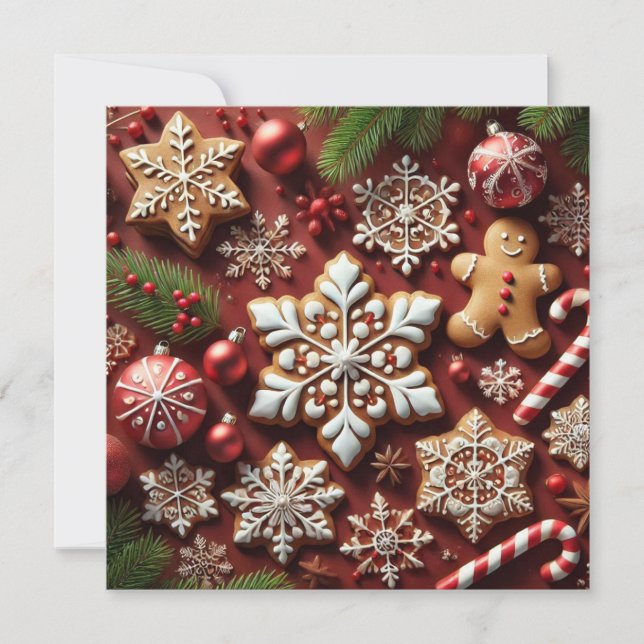 Festividades Cartão de Natal Vermelho! (Frente)