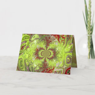 Festividades Cartão de Natal Vermelho e Verde