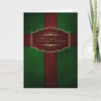Festividades Cartão de Natal Vermelho e Verde