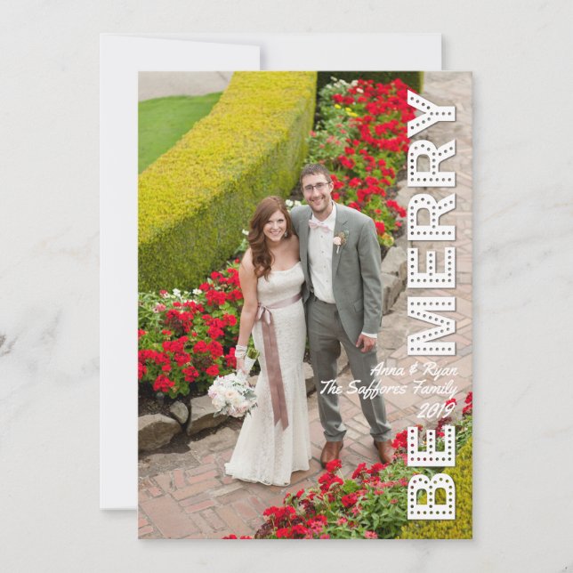 Festividades Cartão de Natal Vermelho Feliz Natal Foto (Frente)