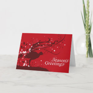 Festividades Cartão de Natal vermelho-libreiro gráfico