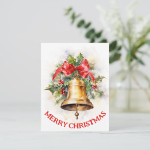 Festividades Cartão de Natal Vintage Bell