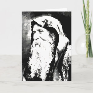Festividades Cartão de Natal Vintage Black and White Santa Clau