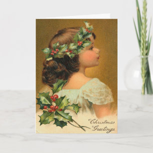 Festividades Cartão de Natal Vintage Child
