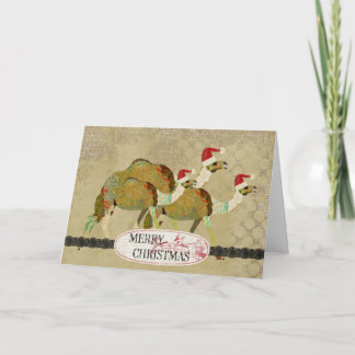 Festividades Cartão de Natal Vintage Dreamy Camels