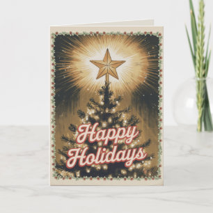 Festividades Cartão de Natal Vintage EDITABLE