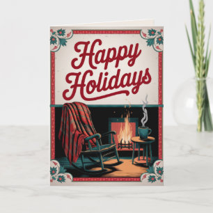 Festividades Cartão de Natal Vintage EDITABLE
