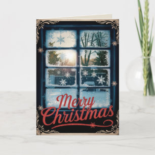 Festividades Cartão de Natal Vintage EDITABLE