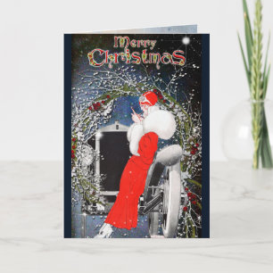 Festividades Cartão de Natal Vintage Fashion