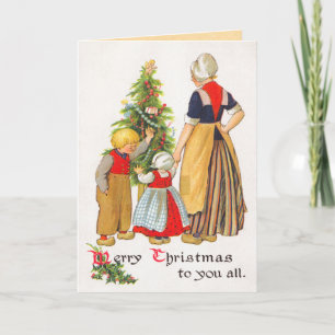 Festividades Cartão de Natal Vintage Holland