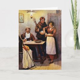 Festividades Cartão de Natal Vintage Krampus