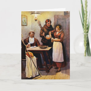 Festividades Cartão de Natal Vintage Krampus