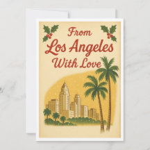 Cartão de Natal Vintage Los Angeles