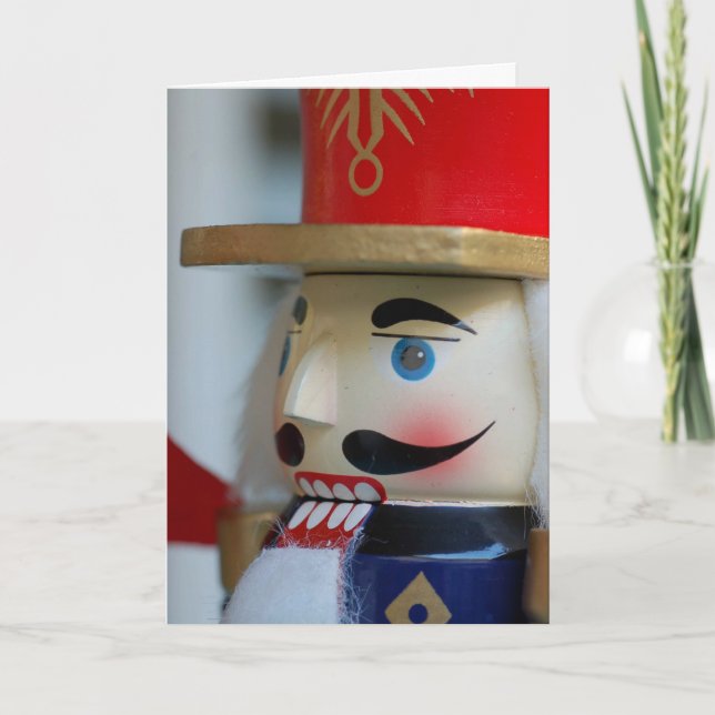 Festividades cartão de Natal vintage nutcracker (Frente)