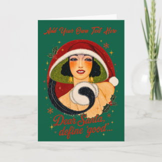 Festividades Cartão de Natal Vintage Personalizado