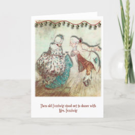 Festividades Cartão de Natal Vintage Scrooge