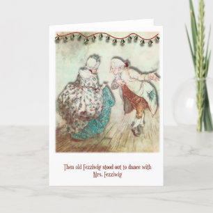 Festividades Cartão de Natal Vintage Scrooge