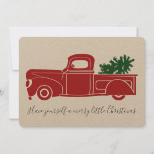 Festividades Cartão de Natal Vintage Truck