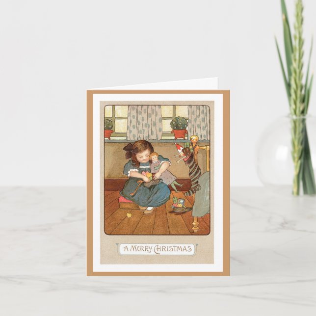 Festividades Cartão de natal vintage - Um Feliz Natal (Frente)