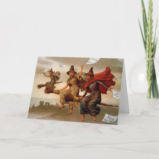 Festividades Cartão de Natal Vintage Victorian Witts (Frente)