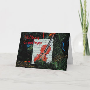 Festividades Cartão de Natal Violino