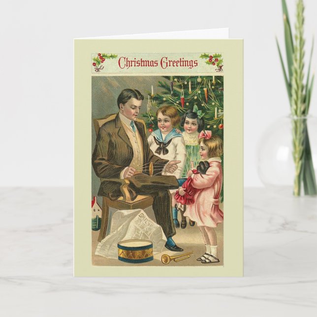 Festividades Cartão de Natal vitoriano (Frente)