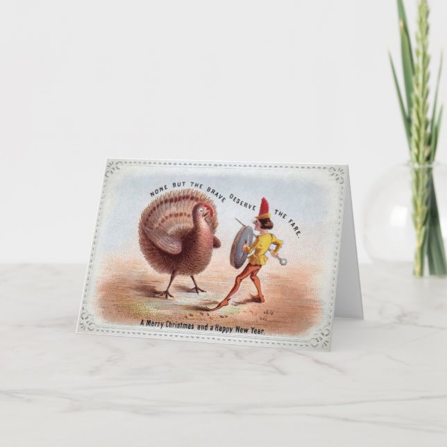 Festividades Cartão de Natal Vitoriano para a Turquia (Frente)