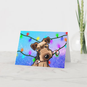 Festividades Cartão de Natal Welsh Terrier