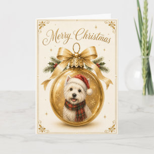 Festividades Cartão de Natal Westie