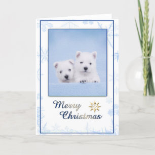 Festividades Cartão de Natal Westie