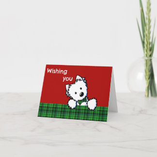 Festividades Cartão de Natal Westie Boy KiniArt