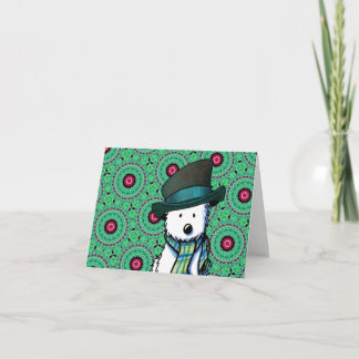 Festividades Cartão de Natal Westie KiniArt