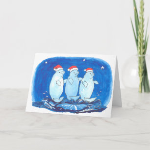 Festividades Cartão de Natal Whimssic Funny Alaska Beluga