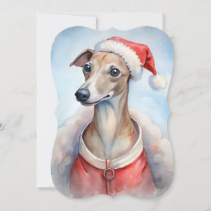 Festividades Cartão de Natal Whippet