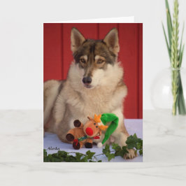 Festividades Cartão de Natal Wolf