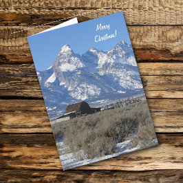 Festividades Cartão de Natal Wyoming Tetons