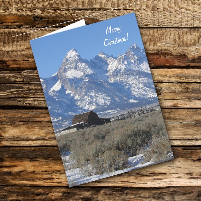Festividades Cartão de Natal Wyoming Tetons (Criador carregado)