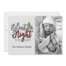Cartão de Natal Xadrez Silent Night Yeah Right