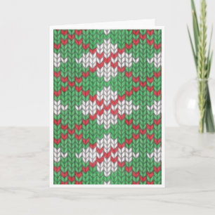 Festividades CARTÃO DE NATAL XMAS ARGYLE KNIT / Vertical