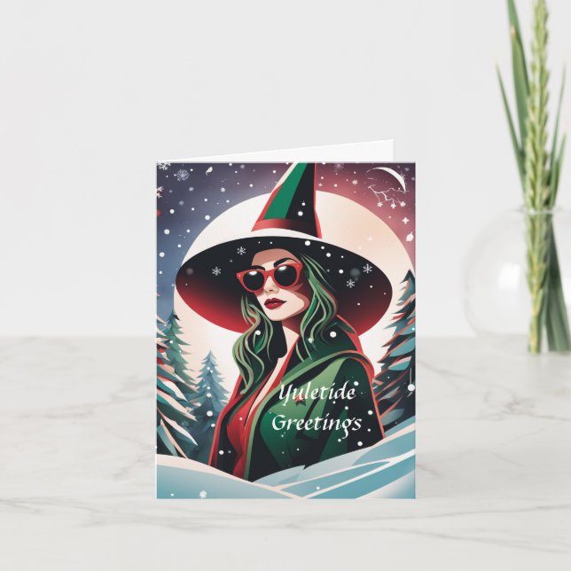 Festividades Cartão de Natal Yuletide Personalizável (Frente)