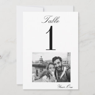 Festividades Cartão de Número de Tabela de Casamento de Momento