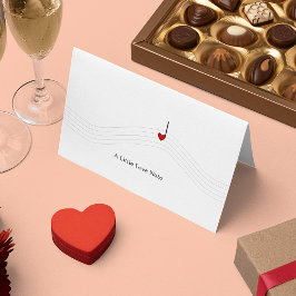 Festividades Cartão de Ocasião com Nota de Amor Horizontal