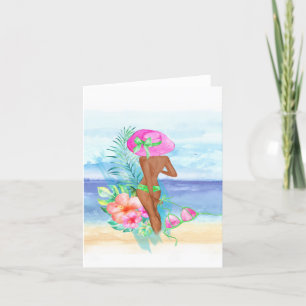Festividades Cartão de Ocasião de Praia Tropical Americana Afri
